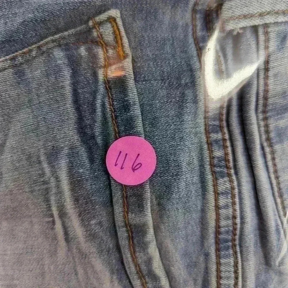 Kancan women's size 9/28 blue jean shorts with cuff rolled bottom - Picture 2 of 7